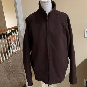 Mens express brown winter coat large